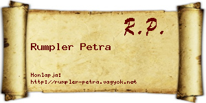 Rumpler Petra névjegykártya
